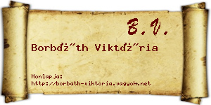 Borbáth Viktória névjegykártya