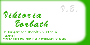 viktoria borbath business card